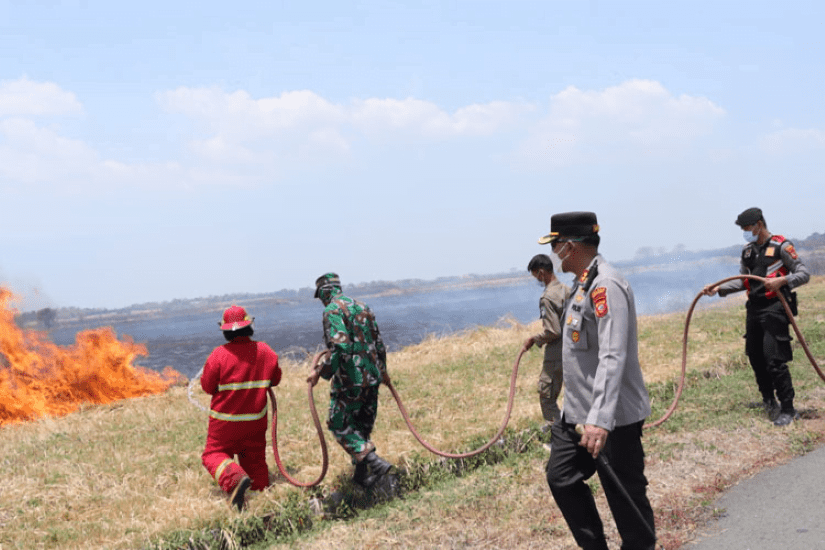 Kebakaran Lahan Kawasan BIJB Berhasil Dipadamkan