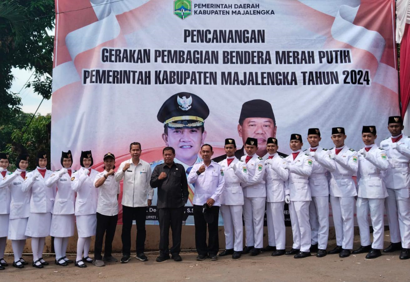 Pemkab Majalengka Canangkan Pembagian Bendera Merah Putih