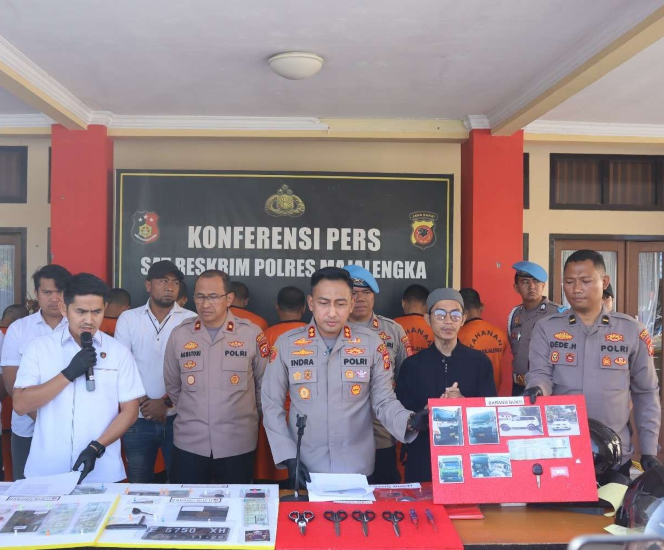 Sebelas Pelaku Curat dan Curas Dibekuk Polres Majalengka