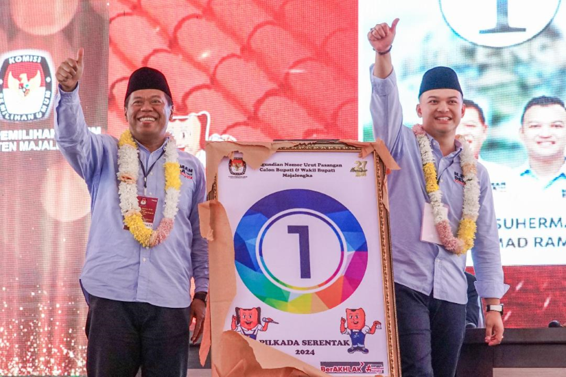 Survei Indikator, Pasangan HADE 54,8 % Pasangan KK 33.7% Survei Indikator, Pasangan HADE 54,8 % Pasangan KK 33.7%