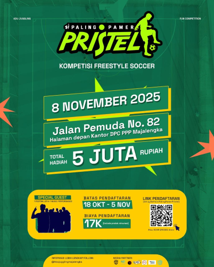 Apresiasi Kaum Muda, PPP Majalengka Gelar Lomba Freestyle Soccer